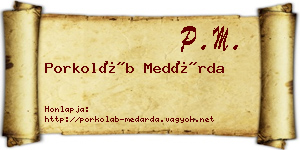Porkoláb Medárda névjegykártya